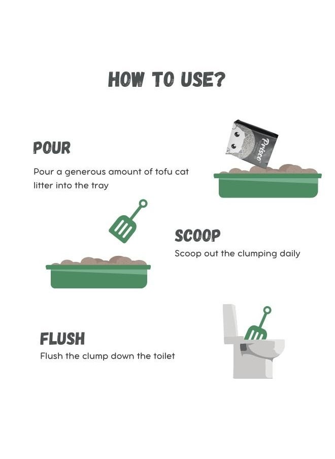 Prisco - Prisco 7L Tofu Cat Litter (Charcoal) - Image 1