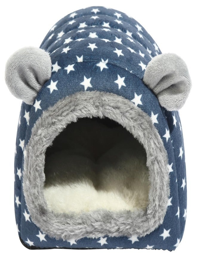 YUANST Hedgehog Bed Cave Hideout Hedgehog Accessories Hedgehog House, Hamster Small Animals Cage Supplies Warm House (Blue) - Image 4