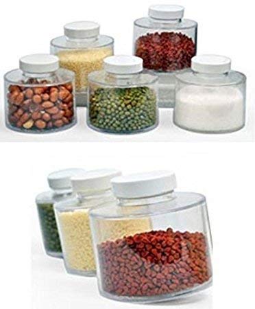 Marrone Spice Tower Transparent 6 pcs Set Spice Jar Pepper Shaker Box Transparent Seasoning Storage Organizer Herb Kitchen Rack Condiment Bottles for Home Kitchen - Image 3