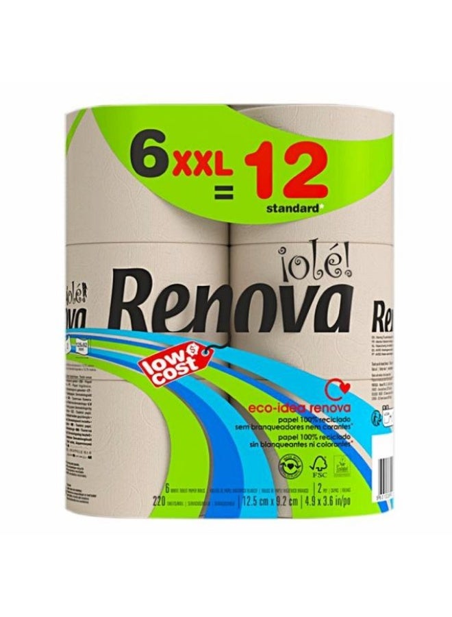 Toilet Tissue Rolls, 6 Rolls, Portugal