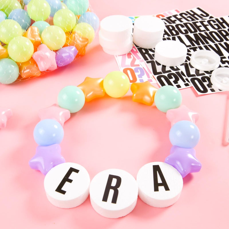 STARBOLO Kpop Theme Party Decorations Christmas Giant Friendship Bracelet Garland Kit Birthday Banner Customizable Banner Garland Decor Foam Circles Ball Plastic Balls DIY Supplies - Image 4