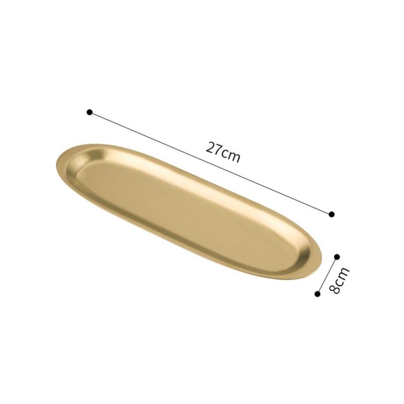 Golden Stainless Steel Serving Platter for Hot Pot Meatballs Sushi BBQ Easy Clean Kitchen Tool - Image 3