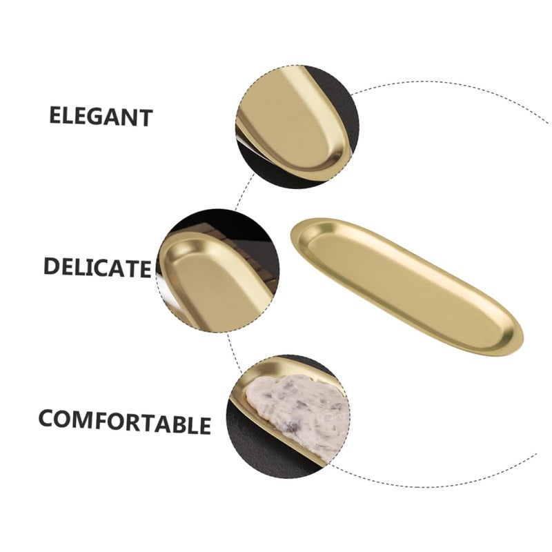 Golden Stainless Steel Serving Platter for Hot Pot Meatballs Sushi BBQ Easy Clean Kitchen Tool - Image 4