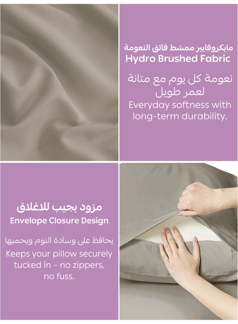 Donetella Bedding Fitted Sheet - Fits 150x200 Cm Bed For Queen Bed 3 Pcs (1 Fitted Sheet and 2 Pillowcases) - 30 Cm Deep Pocket - Solid Bed Sheet - Image 5