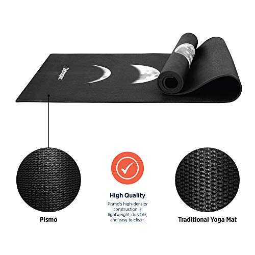 Retrospec Pismo Yoga Mat w/Nylon Strap for Men & Women - Non Slip Excercise Mat for Yoga, Pilates, Stretching, Floor & Fitness Workouts, Moonlight - Image 2
