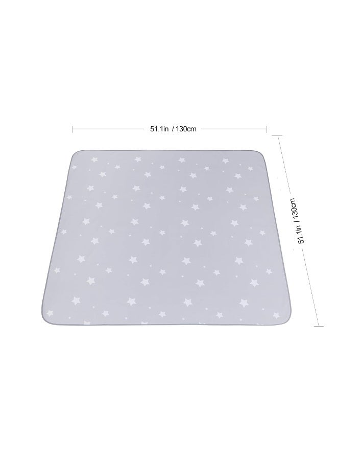 Womumon Splat Mat for Under High Chair/Arts/Crafts, WOMUMON Washable Baby Spill Mat Waterproof Anti-Slip Floor Splash Mat, Portable Play Mat and Table Cloth (Star, 51") - Image 4