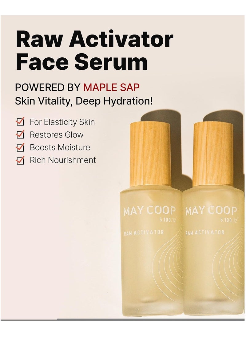 May Coop MAY COOP Raw Activator Face Serum – Hydrating & Nourishing Face Serum with 63% Maple Sap for Moisture - Anti Aging Skin Vitality & Glow - Korean Skincare, 2.02 fl.oz.  - Image 2