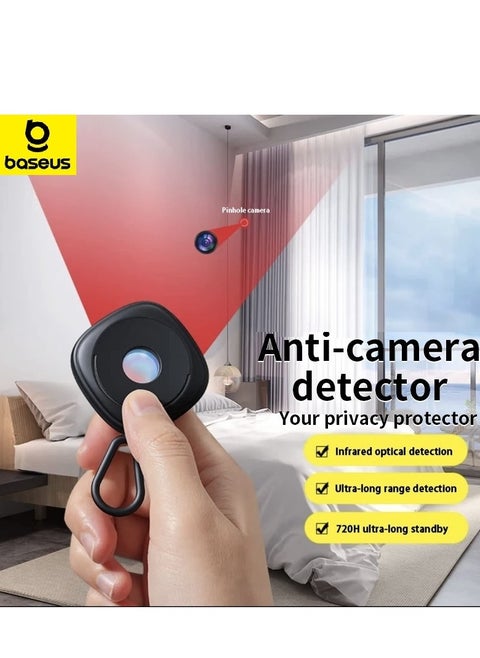 Hidden Camera Detectors, Infrared Detector, Hotel Anti-Camera Anti-Peeping Tool, Camera Detector, Anti-Monitoring Inspection Detector for Hotel Bathroom, Spy Camera Detector (Black)