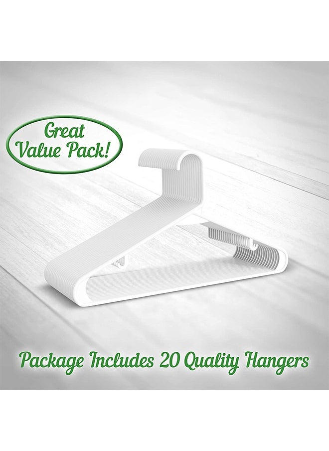 Arabest - 40 Plastic Hangers, Durable Hangers with Non-slip Pads, Space-Saving Easy Track Organizer Hangers - Image 1