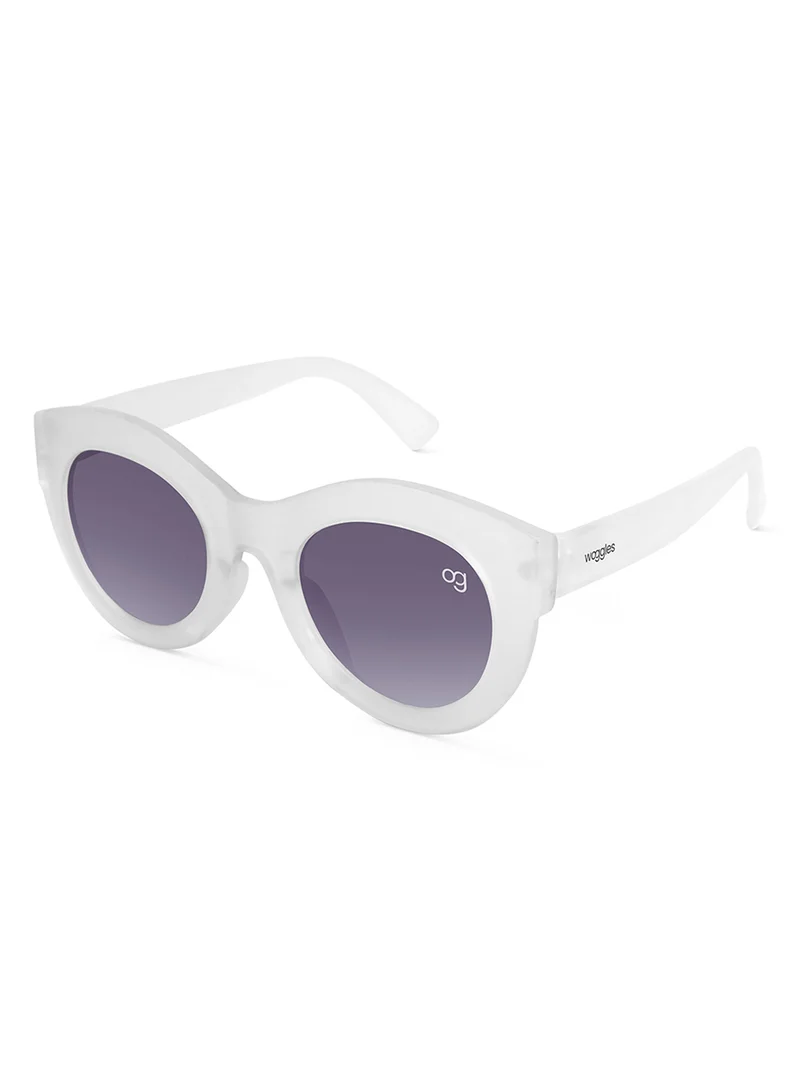 Woggles Helios White Round Kids Sunglasses