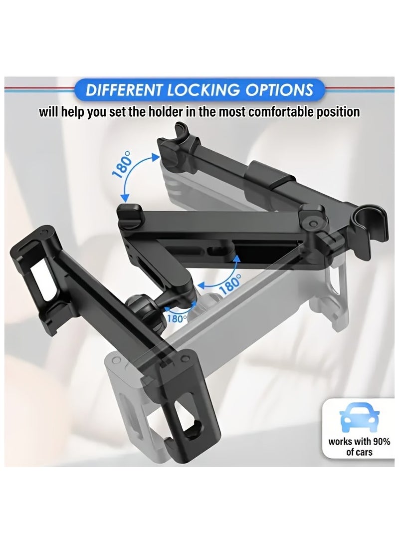 AROAQ Car Rear Headrest Tablet Phone Holder, Compatible with Tablets, Suitable for 11.94-32.77 cm Devices, Safe And Adjustable Support, Suitable for Road Travel - Image 3