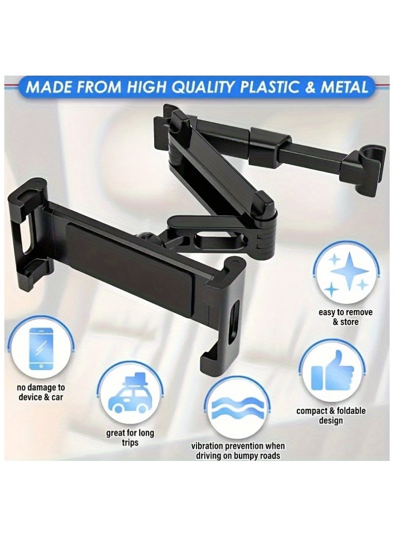 AROAQ Car Rear Headrest Tablet Phone Holder, Compatible with Tablets, Suitable for 11.94-32.77 cm Devices, Safe And Adjustable Support, Suitable for Road Travel - Image 2