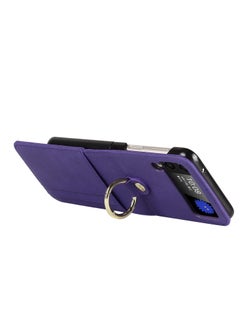 KASTWAVE Case for Galaxy Z Flip 3 5G, Compatible with Samsung Z Flip 3(2021) Leather Wallet Case, Adjustable Crossbody Lanyard Durable Card Slots Ultra Slim Luxury Cover for Samsung Galaxy Z Flip 3  - Image 4