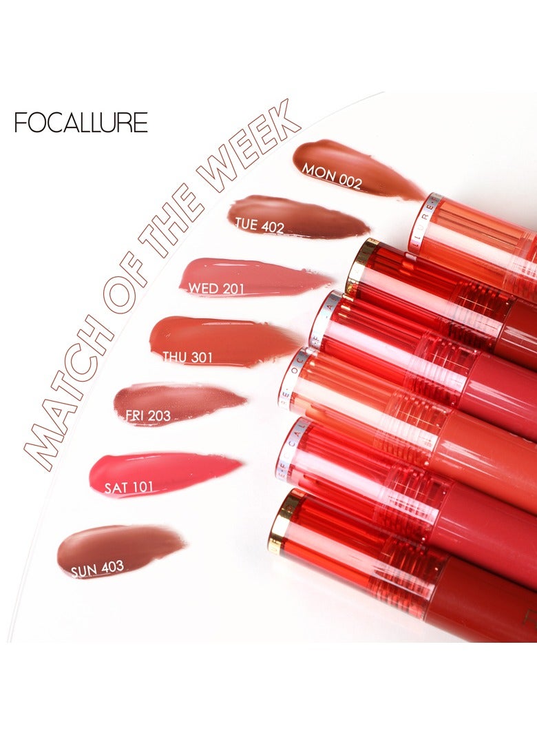 فوكالور ملمع شفاه جيلي كلير لامع ديوي تينت يدوم طويلاً رقم 203 بينكي روز - Image 5