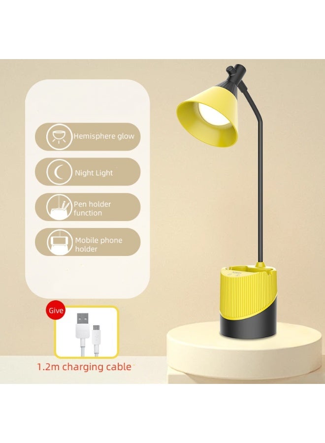 EXCLIFE Dormitory LED desk lamp student study special girl with pen holder desk lamp bedroom night light - Image 1