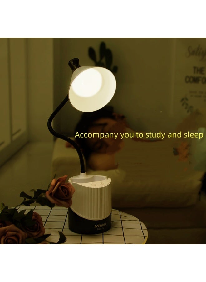 EXCLIFE Dormitory LED desk lamp student study special girl with pen holder desk lamp bedroom night light - Image 5