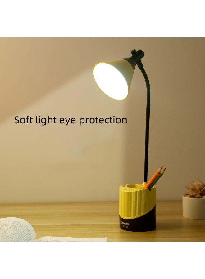 EXCLIFE Dormitory LED desk lamp student study special girl with pen holder desk lamp bedroom night light - Image 4