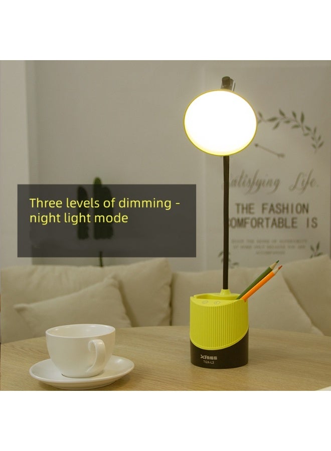 EXCLIFE Dormitory LED desk lamp student study special girl with pen holder desk lamp bedroom night light - Image 3