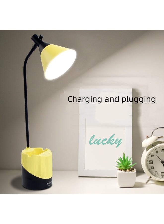EXCLIFE Dormitory LED desk lamp student study special girl with pen holder desk lamp bedroom night light - Image 2