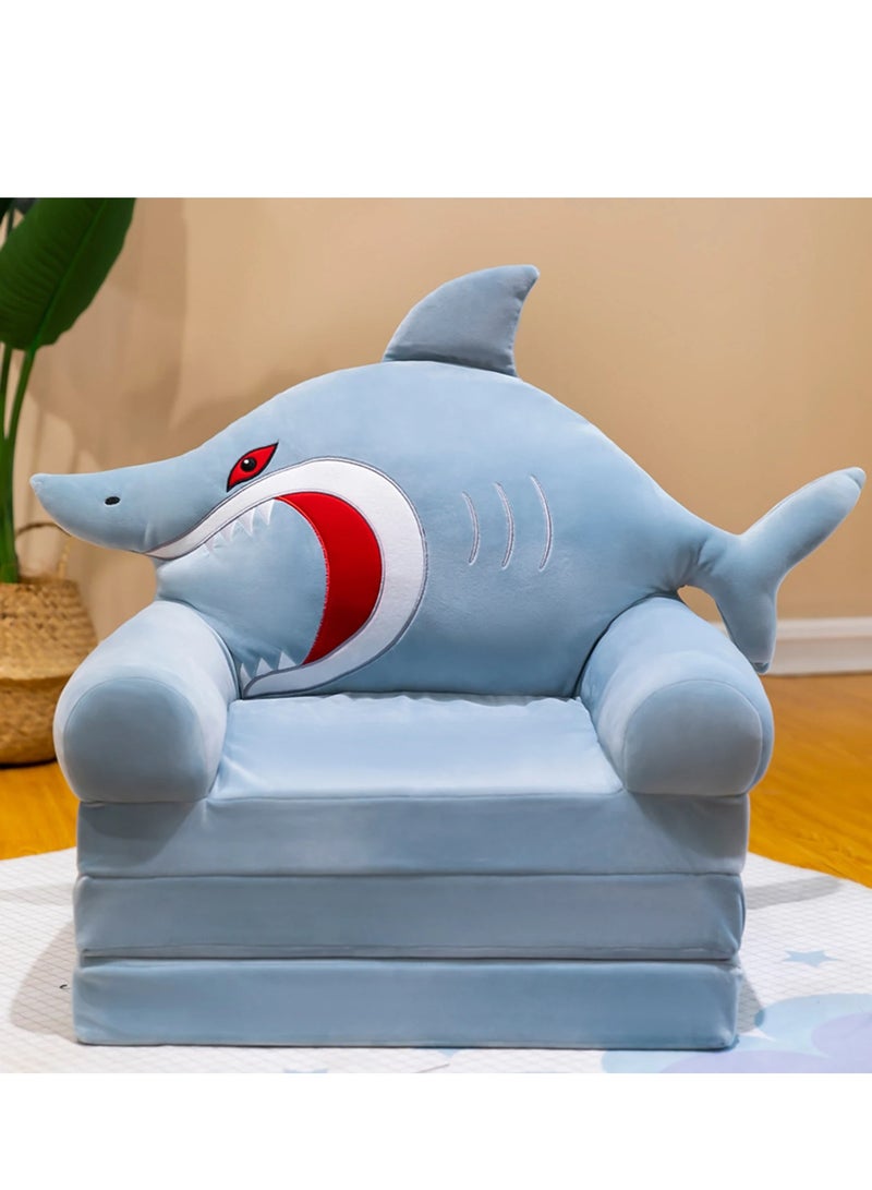 Generic Small Shark Folding Chair 47-Inch for Kids - Cute & Sturdy Children’s Seating | Lightweight, Portable & Durable | Fun Shark Design for Playroom & Outdoors | Easy to Fold & Store  - Image 2