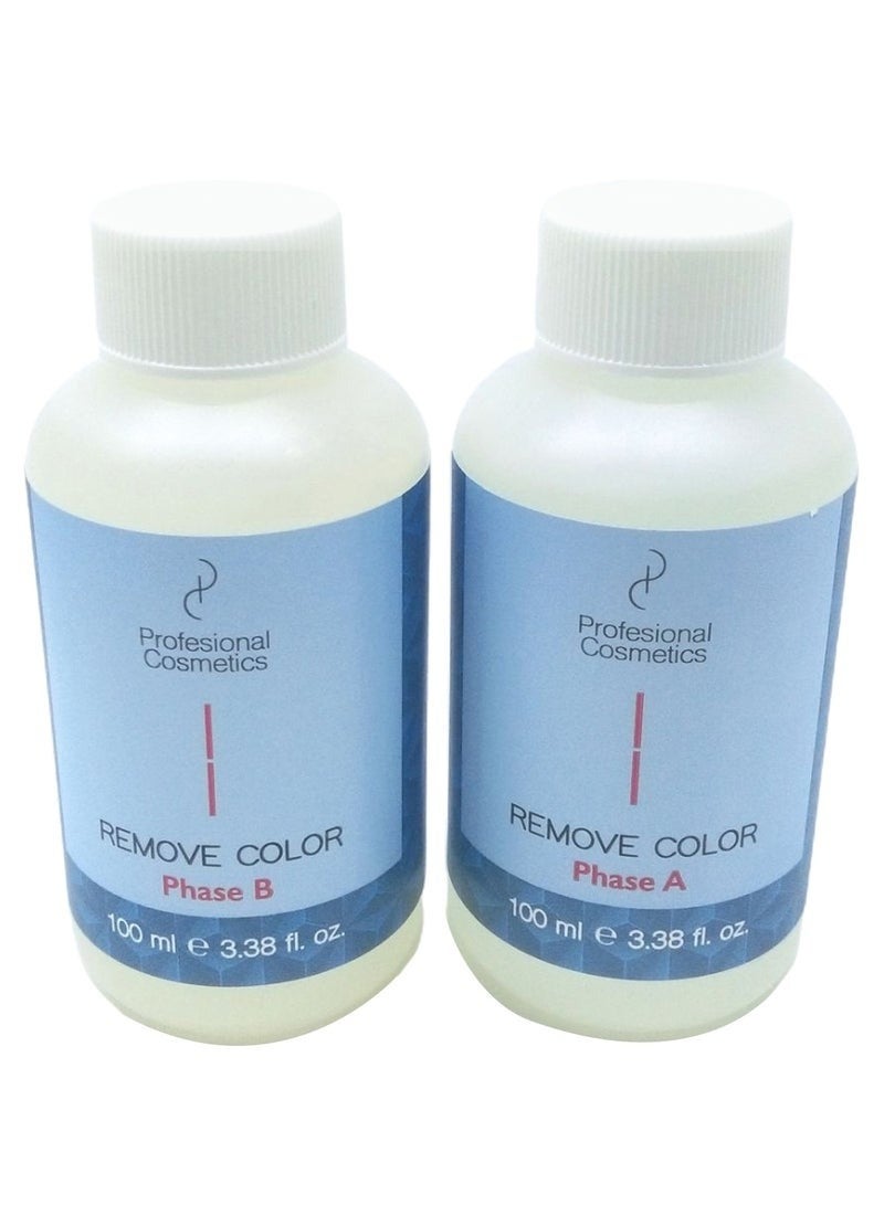 بروفشنال كوزماتيكس طقم مزيل لون صبغة الشعر مكون من قطعتين 2*100مليليتر - Image 2