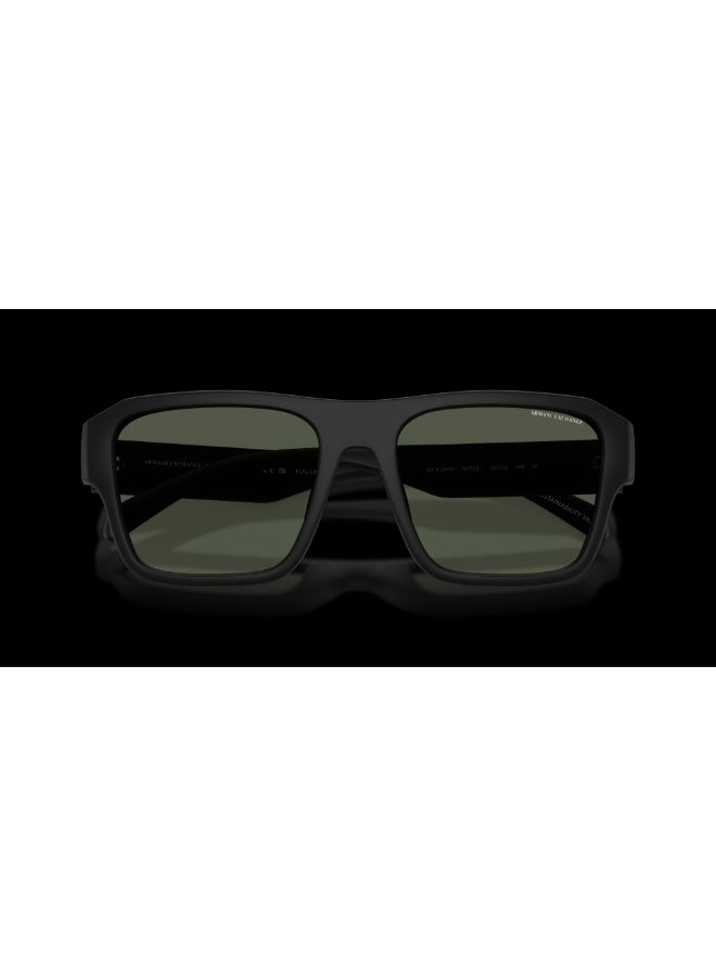 Armani Exchange نظارات شمسية للرجال من أرماني إكستشينج - AX 4154SU - حجم العدسة: 56 مم - أسود غير لامع - Image 4