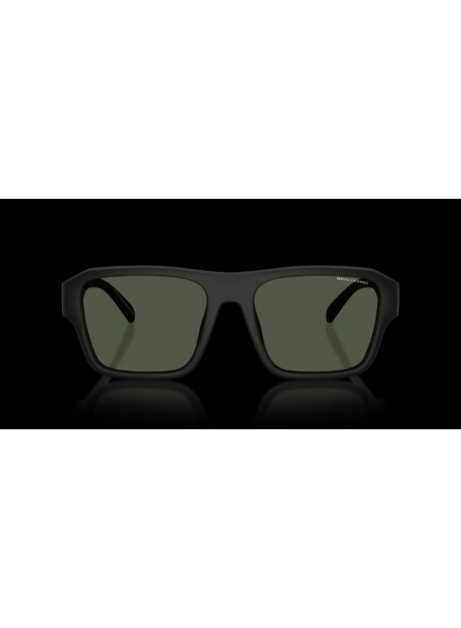 Armani Exchange نظارات شمسية للرجال من أرماني إكستشينج - AX 4154SU - حجم العدسة: 56 مم - أسود غير لامع - Image 3