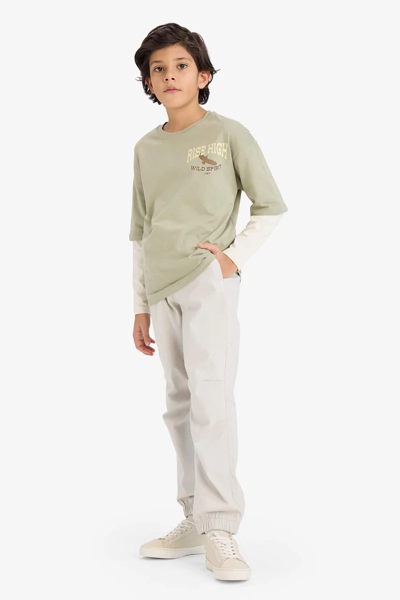 ديفاكتو Boy Jogger Fit Gabardine Trousers