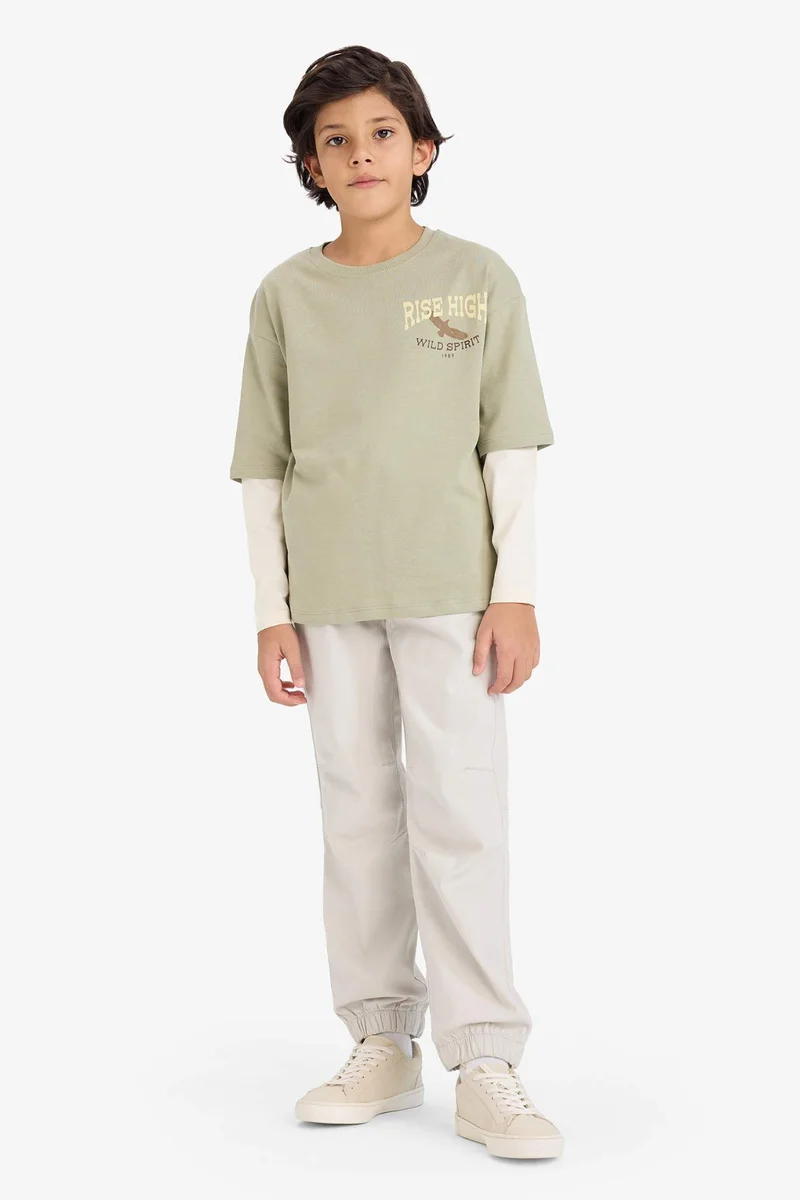 ديفاكتو Boy Jogger Fit Gabardine Trousers