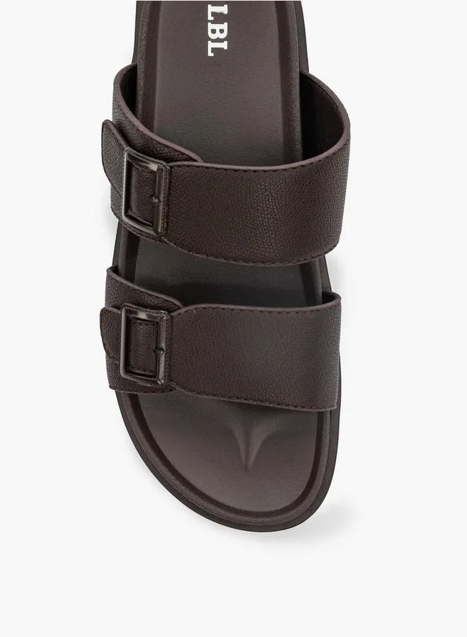 LBL by Shoexpress BROWN Strappy Slip-On Comfort Sandals for Men | Best Price UAE
