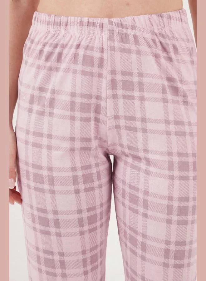 Lela  Lela Patterned Soft Textured Regular Fit Buttoned Short-Sleeved Pajama Set for Women PAJAMAS SET 65750101Y for Women | Best Price UAE