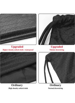 YOUGE Drawstring Backpack,Sports Canvas Bag,Waterproof Oxford Fabric Drawstring Bag,Swimming Bag,Basketball Bag,Soccer Bag,Zipper 43*49cm(Black)  - Image 2