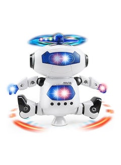 Dancing Robot with 360° Rotation, Music, & 3D Flashing Lights – Electro Dancing Toy for Kids