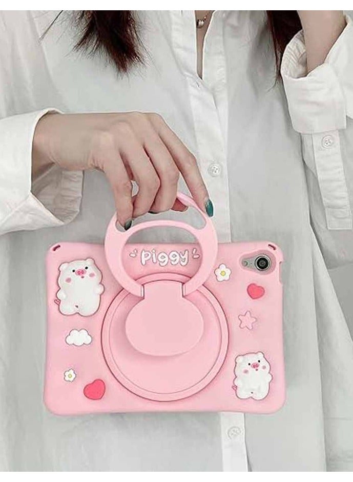 For iPad Air3 2019 Case iPad Pro 2017 10.5 Inch Case Cute 360 Degree Rotation Band Loop Landscape Portrait Simultaneous Stand Function Cute Stylish Funny 3D Animation  Soft Silicone Eye Pads Pink Ca - Image 4