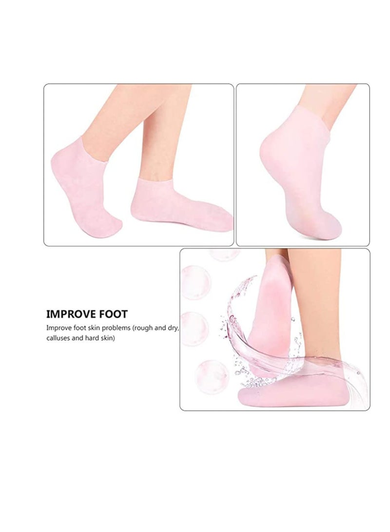 Zikra Smooth, Moisturizing Socks Set Gel Spa Gloves Skin Care Socks, for Moisturize Soften Repairing Hands Feet Callus Remover, Gifts for Friends and Families - Image 2