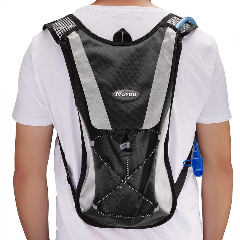 Lista 2L Outdoor TPU Polyester Hydration Bladder Bag - Olive Bag (Black Tube) - Image 3