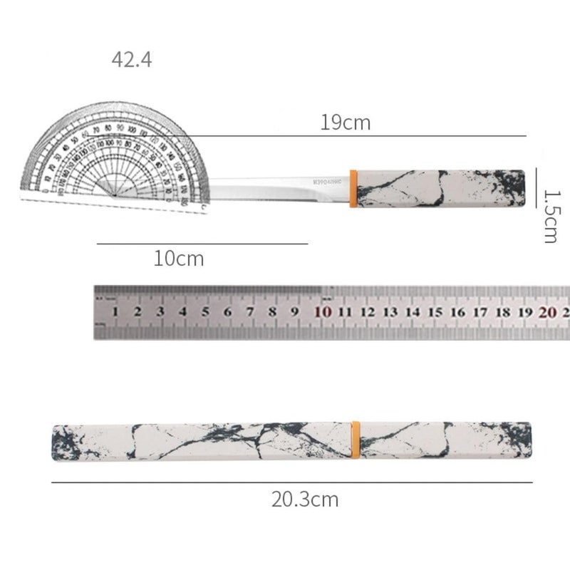 Fronitoola 4.5-Inch Multifunctional Fruit Knife,Fruit Paring Knife Stainless Steel Professional Kitchen Knives with Non Stick Coating,Portable and Sharp, Suitable for Barbecues (Pack of 1,White) - Image 2
