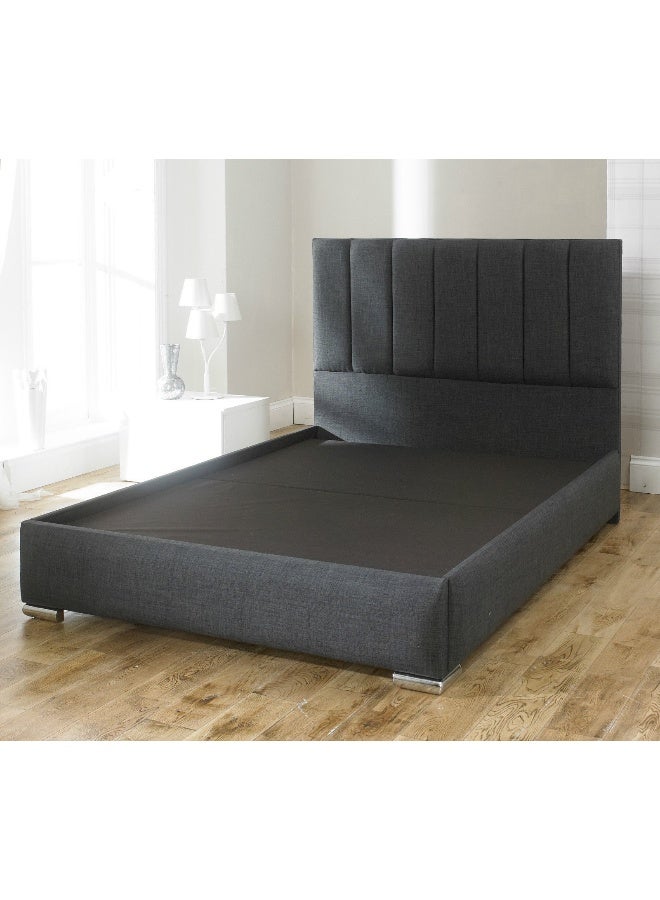 Havana Beds And Upholstery Rome Chenille Luxury Handmade Double Bed (Suitable Mattress Fit :140 Cm X 190 Cm) - Image 2