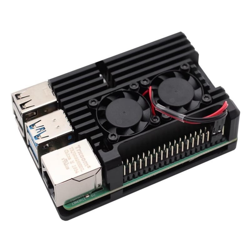 Sleek Aluminum Alloy 4B Armor Case for 4B Metal Shell Enclosure offers double fan cooling solution case - Image 2