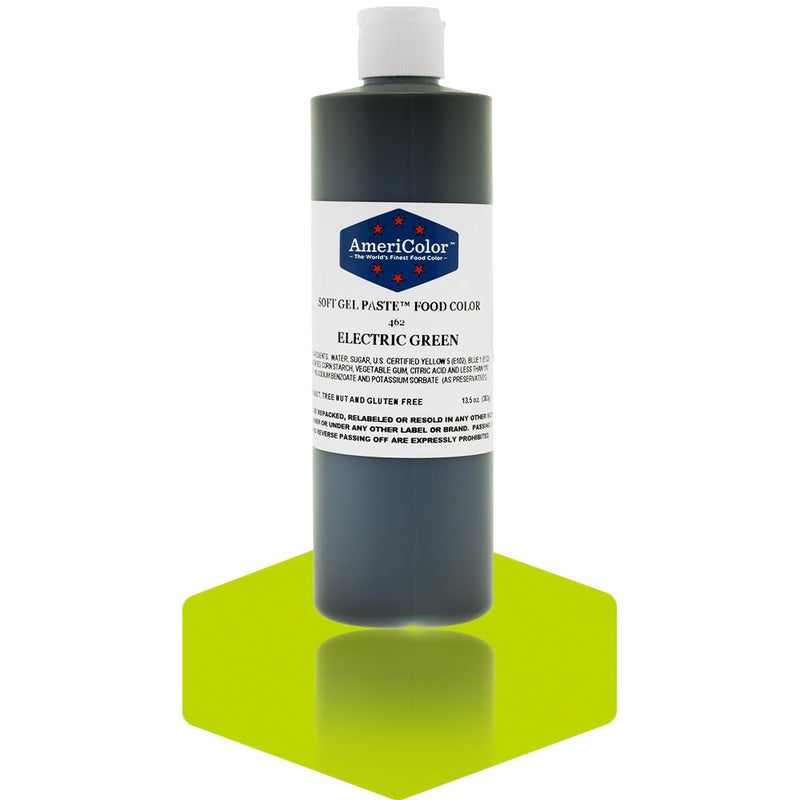 ELECTRIC GREEN 135 Ounce Soft Gel Paste Food Color