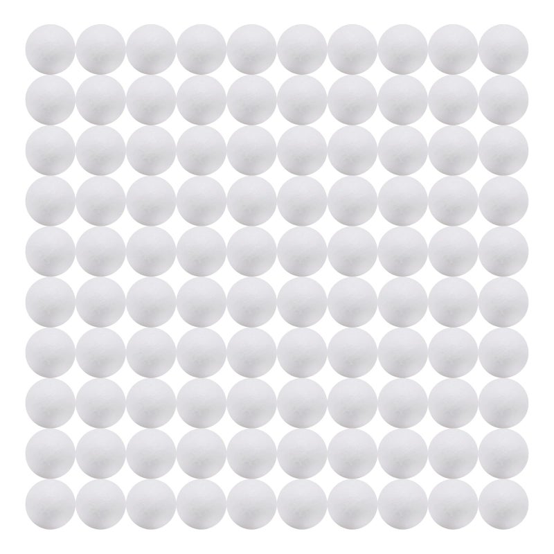 Crafjie Craft Foam Balls 108-Pack 1 Inch In Diameter  Polystyrene For Diy Arts And Crafts  Ornaments  Smooth Polystyrene Foam  Balls For Decoration Household Projects  White - Image 1