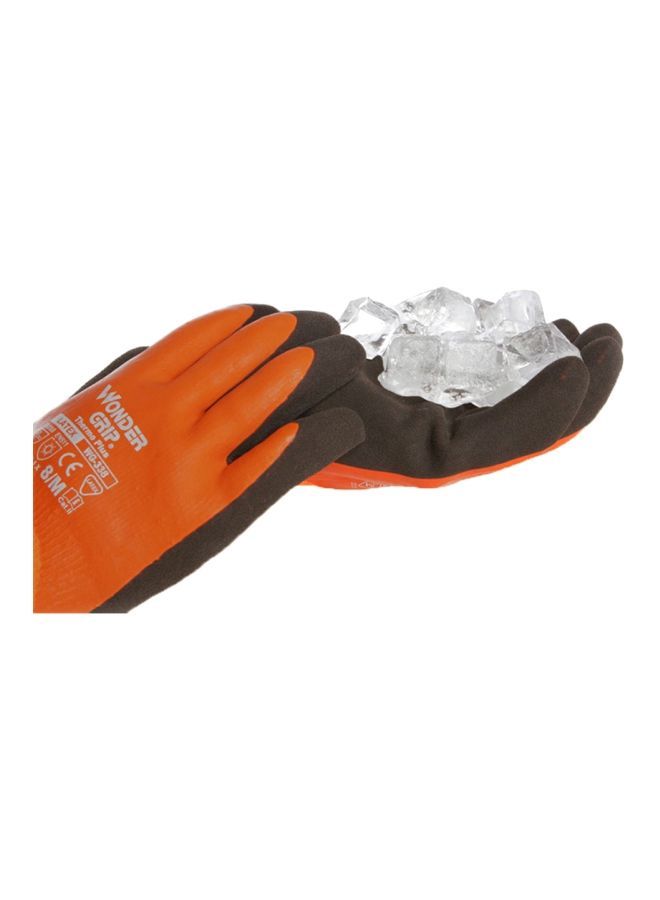 NIBEMINENT Pair Of Thermo Plus Coldproof Gloves Black/Orange M - Image 3