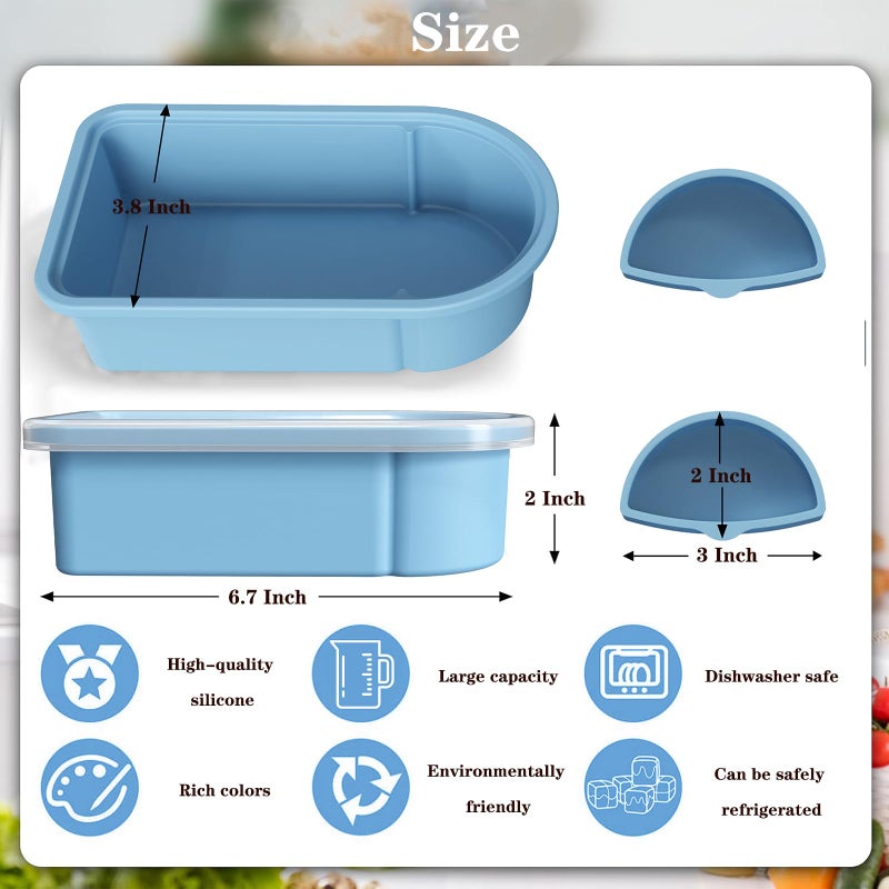 Toutrop 3 Pack Reusable Silicone Snack Containers with Lids, Salad Sauce Seasoning Container, Detachable design Mini Kids Snack Concainers for Travel, Office, Picnic - Image 4