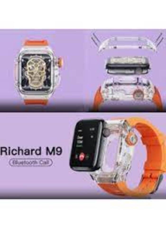 Haino Teko Haino Teko Richard M9 Smart Watch with 3 Pairs of Stylish Straps and 1 Protective Case for Men and Boys  - Image 3
