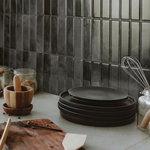 Smart Tiles Peel and Stick Backsplash - 5 Sheets of 11.43''x9'' - 3D Adhesive Peel and Stick Tile Backsplash for Kitchen, Bathroom, Wall Tile, Zaida Black - Image 2