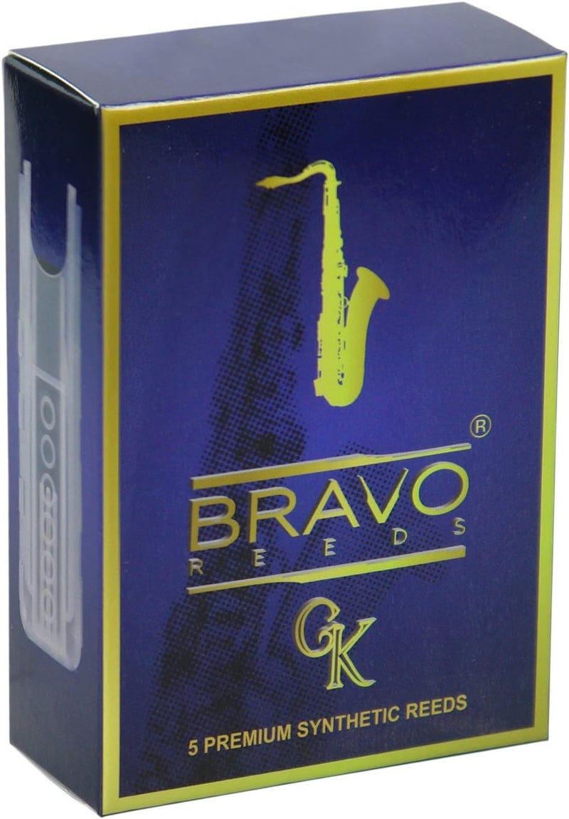 Bravo BR-TS20 Synthetic Reeds for Tenor Saxophone, Strength 2.0 (Box of 5) - Image 1