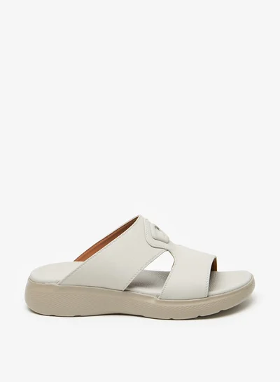 لو كونفورت Men's Textured Slip-On Arabic Sandals