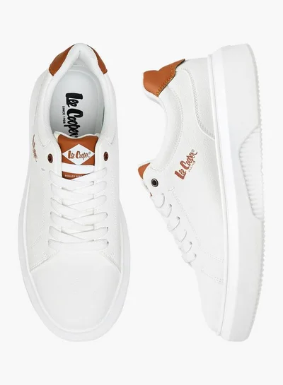لي كوبر Men's Solid Lace-Up Sneakers