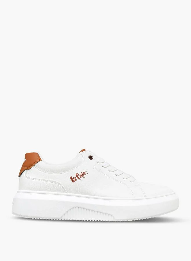 لي كوبر Men's Solid Lace-Up Sneakers