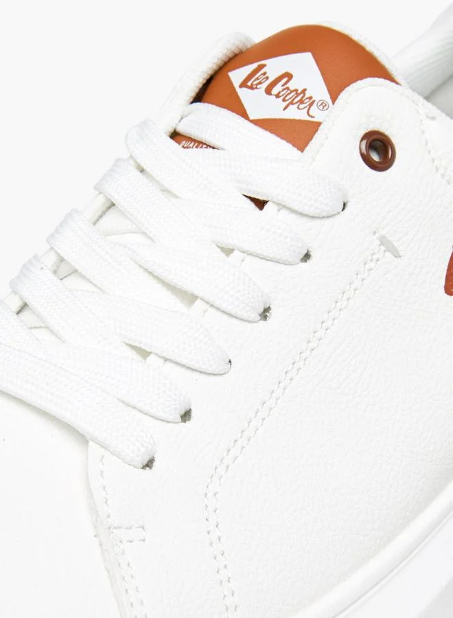لي كوبر Men's Solid Lace-Up Sneakers